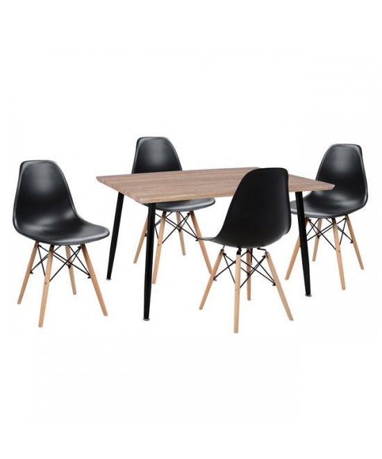 ΣΕΤ ΤΡΑΠΕΖΑΡΙΑΣ 5ΤΜΧ HM10349.01 ΤΡΑΠΕΖΙ & ΚΑΡΕΚΛΕΣ TWIST 120x70x76,5 cm