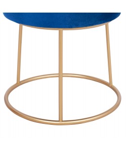 ΣΚΑΜΠΟ KARLO HM8411.08 ΜΠΛΕ ΒΕΛΟΥΔΟ ΜΕ ΧΡΥΣΗ ΒΑΣΗ Φ36x38Υ εκ.