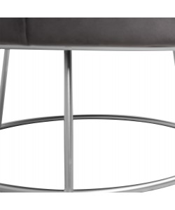 ΠΟΛΥΘΡΟΝΑ ARIEN ΓΚΡΙ ΒΕΛΟΥΔΟ ΜΕ ΑΣΗΜΙ ΒΑΣΗ HM8403.01 80x75x82Υ εκ.