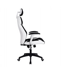 ΚΑΡΕΚΛΑ ΓΡΑΦΕΙΟΥ SALENA HM1086.02 ΣΕ ΜΑΥΡΟ-ΛΕΥΚΟ ΧΡΩΜΑ 65x70x128-132