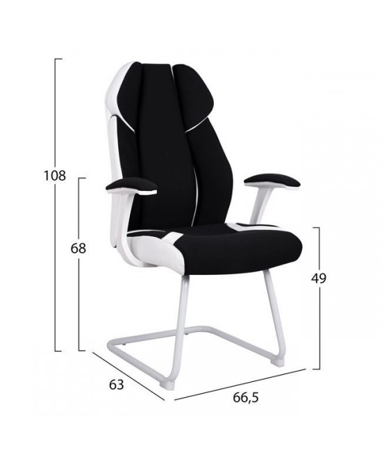 ΠΟΛΥΘΡΟΝΑ ZAHARA HM1102.02 ΣΕ ΧΡΩΜΑ ΜΑΥΡΟ ΜΕ ΑΣΠΡΟ 66,5x63x108cm
