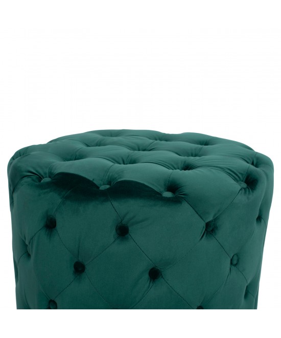 ΣΚΑΜΠΟ KASSIE ΚΥΠΑΡΙΣΣΙ ΒΕΛΟΥΔΟ ΤΥΠΟΥ CHESTERFIELD HM8406.03 Φ60x43Υ εκ.