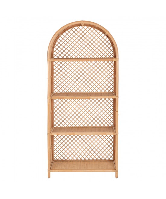 ΒΙΒΛΙΟΘΗΚΗ SIMOK HM9552 ΑΠΟ ΦΥΣΙΚΟ RATTAN ΣΕ ΦΥΣΙΚΟ ΧΡΩΜΑ 80x40x182Υεκ.