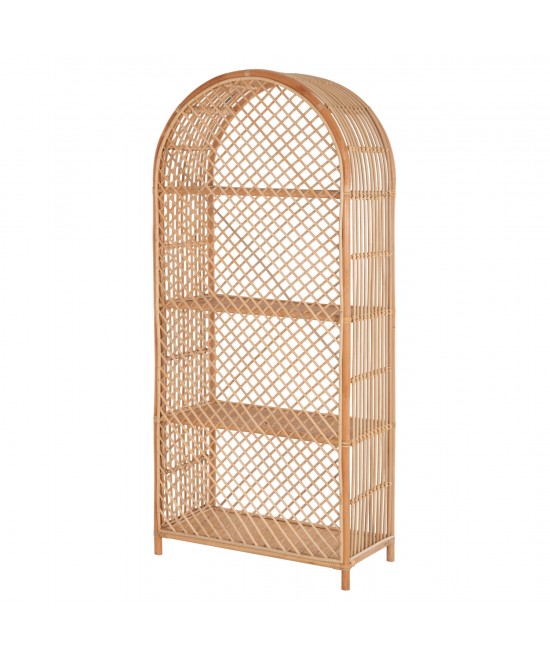 ΒΙΒΛΙΟΘΗΚΗ SIMOK HM9552 ΑΠΟ ΦΥΣΙΚΟ RATTAN ΣΕ ΦΥΣΙΚΟ ΧΡΩΜΑ 80x40x182Υεκ.