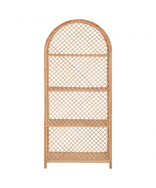 ΒΙΒΛΙΟΘΗΚΗ SIMOK HM9552 ΑΠΟ ΦΥΣΙΚΟ RATTAN ΣΕ ΦΥΣΙΚΟ ΧΡΩΜΑ 80x40x182Υεκ.