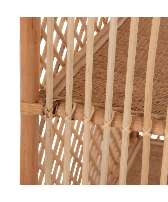 ΒΙΒΛΙΟΘΗΚΗ SIMOK HM9552 ΑΠΟ ΦΥΣΙΚΟ RATTAN ΣΕ ΦΥΣΙΚΟ ΧΡΩΜΑ 80x40x182Υεκ.