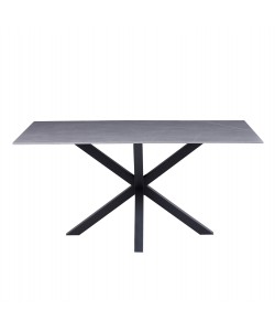 ΤΡΑΠΕΖΙ ΣΑΛΟΝΙΟΥ HM9470.05 GREY MARBLE-ΜΑΥΡΗ ΜΕΤΑΛ.ΒΑΣΗ 120x60x45,5Yεκ.