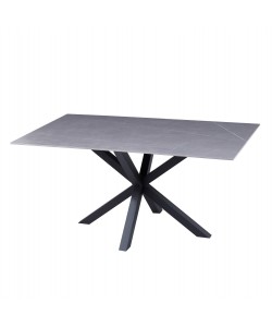 ΤΡΑΠΕΖΙ ΣΑΛΟΝΙΟΥ HM9470.05 GREY MARBLE-ΜΑΥΡΗ ΜΕΤΑΛ.ΒΑΣΗ 120x60x45,5Yεκ.