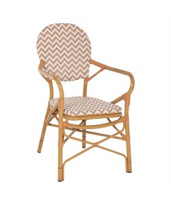 ΠΟΛΥΘΡΟΝΑ ΑΛΟΥΜΙΝΙΟΥ BAMBOO LOOK ΦΥΣΙΚΟ - ΛΕΥΚΟ HM5928.03 55x58x95 εκ.