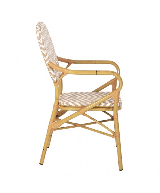 ΠΟΛΥΘΡΟΝΑ ΑΛΟΥΜΙΝΙΟΥ BAMBOO LOOK ΦΥΣΙΚΟ - ΛΕΥΚΟ HM5928.03 55x58x95 εκ.