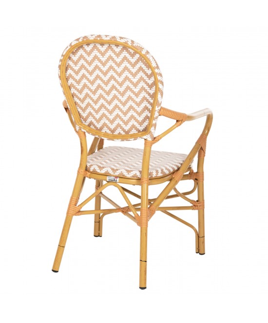 ΠΟΛΥΘΡΟΝΑ ΑΛΟΥΜΙΝΙΟΥ BAMBOO LOOK ΦΥΣΙΚΟ - ΛΕΥΚΟ HM5928.03 55x58x95 εκ.