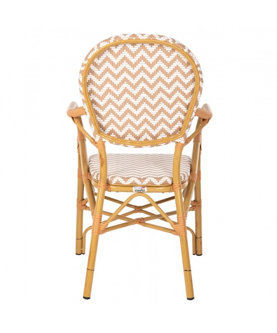 ΠΟΛΥΘΡΟΝΑ ΑΛΟΥΜΙΝΙΟΥ BAMBOO LOOK ΦΥΣΙΚΟ - ΛΕΥΚΟ HM5928.03 55x58x95 εκ.