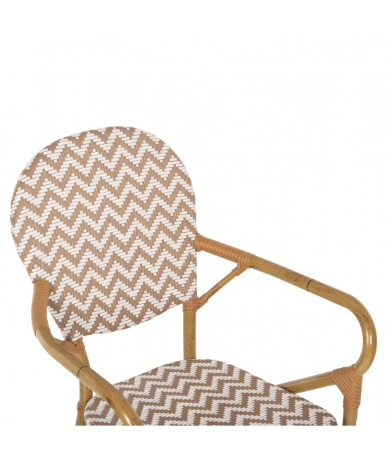 ΠΟΛΥΘΡΟΝΑ ΑΛΟΥΜΙΝΙΟΥ BAMBOO LOOK ΦΥΣΙΚΟ - ΛΕΥΚΟ HM5928.03 55x58x95 εκ.
