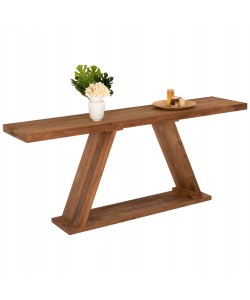 ΚΟΝΣΟΛΑ ΑΠΟ ΞΥΛΟ ΤΕΑΚ ΦΥΣΙΚΟ ΧΡΩΜΑ HM9555 220x50x90Υεκ.