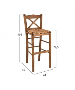 ΣΚΑΜΠΟ ΞΥΛΙΝΟ LUCIUS ΧΙΑΣΤΗ ΚΑΡΥΔΙ ΕΜΠΟΤΙΣΜΟΣ ΜΕ ΨΑΘΑ HM10375.01