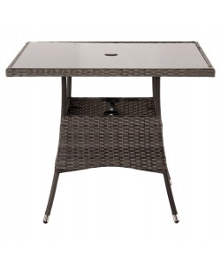 ΣΕΤ ΤΡΑΠΕΖΑΡΙΑΣ ΕΞΩΤ.ΧΩΡΟΥ 5ΤΜΧ HM5965 ΚΑΦΕ RATTAN-ΜΕΤΑΛΛΙΚΟΣ ΣΚΕΛΕΤΟΣ-ΓΥΑΛΙΝΗ ΕΠΙΦΑΝΕΙΑ