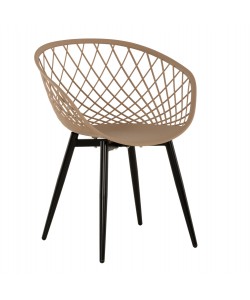 ΠΟΛΥΘΡΟΝΑ ΠΟΛΥΠΡΟΠΥΛΕΝΙΟΥ ΚΑΠΟΥΤΣΙΝΟ-ΜΑΥΡΑ ΜΕΤΑΛΛΙΚΑ ΠΟΔΙΑ ARIADNE HM8001.23 63x56x80Υεκ.