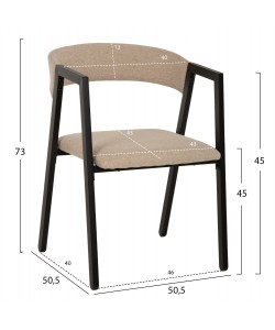 ΣΕΤ ΤΡΑΠΕΖΑΡΙΑΣ JAY 5ΤΜΧ HM9529.02 ΚΑΡΥΔΙ ΤΡΑΠΕΖΙ-ΜΠΕΖ ΚΑΡΕΚΛΕΣ 120x70x76Yεκ.