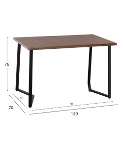 ΣΕΤ ΤΡΑΠΕΖΑΡΙΑΣ JAY 5ΤΜΧ HM9529.02 ΚΑΡΥΔΙ ΤΡΑΠΕΖΙ-ΜΠΕΖ ΚΑΡΕΚΛΕΣ 120x70x76Yεκ.