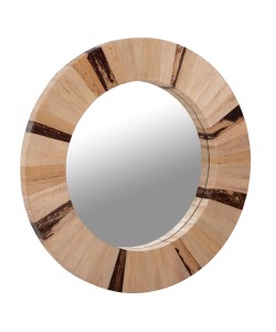 ΚΑΘΡΕΠΤΗΣ ΤΟΙΧΟΥ ΣΤΡΟΓΓΥΛΟΣ HM7837 ΠΛΑΙΣΙΟ ΙΝΕΣ ΦΟΙΝΙΚΑ ΦΥΣΙΚΟ ΧΡΩΜΑ Φ60x4εκ.