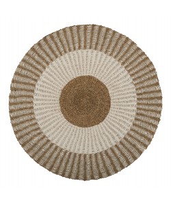 ΧΑΛΙ ΣΤΡΟΓΓΥΛΟ KIRKI HM7842 ΑΠΟ ΦΥΣΙΚΕΣ ΙΝΕΣ SEAGRASS ΛΕΥΚΟ-ΦΥΣΙΚΟ Φ150εκ.