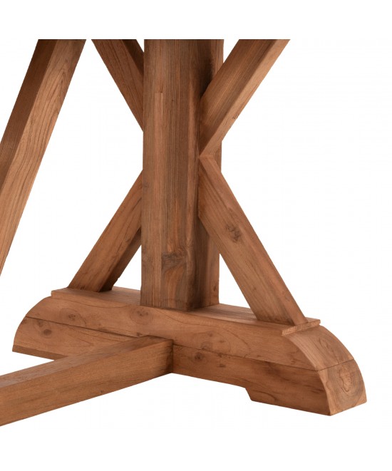 ΤΡΑΠΕΖΙ ΤΡΑΠΕΖΑΡΙΑΣ KRONOS HM9535 ΑΝΑΚΥΚΛΩΜΕΝΟ ΞΥΛΟ ΤΕΑΚ ΧΙΑΣΤΙ ΠΟΔΙΑ ΦΥΣΙΚΟ 200x90x75Yεκ.