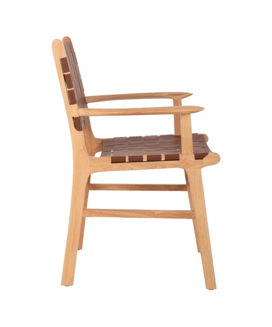 ΠΟΛΥΘΡΟΝΑ FELIPE HM9328.01 ΤΟΟΝ ΞΥΛΟ ΜΕ PU ΚΑΦΕ 62x59x86Y εκ.