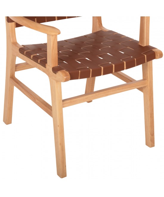 ΠΟΛΥΘΡΟΝΑ FELIPE HM9328.01 ΤΟΟΝ ΞΥΛΟ ΜΕ PU ΚΑΦΕ 62x59x86Y εκ.