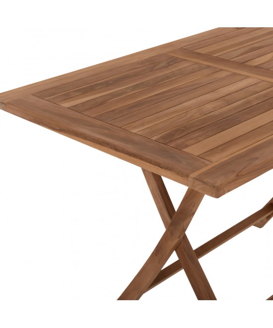 ΤΡΑΠΕΖΙ ΤΡΑΠΕΖΑΡΙΑΣ KENDALL ΠΤΥΣΣΟΜΕΝΟ HM9542 TEAK ΣΕ ΦΥΣΙΚΟ ΧΡΩΜΑ 120x80x75Yεκ.