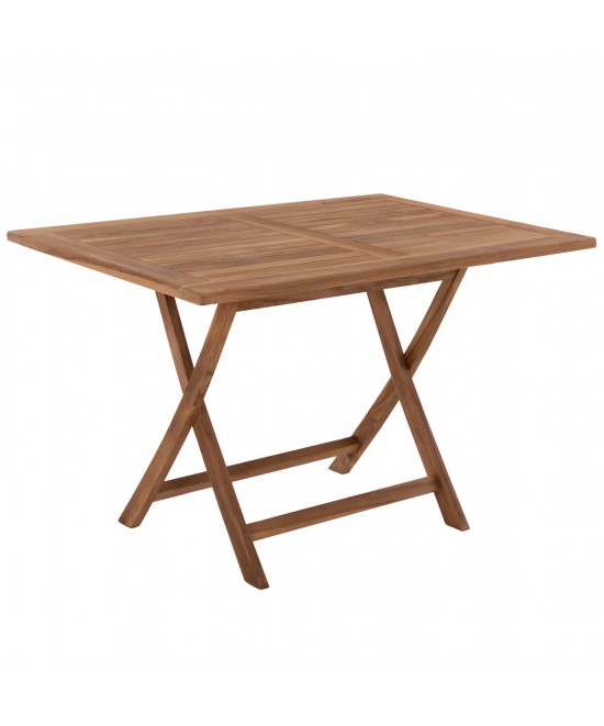 ΤΡΑΠΕΖΙ ΤΡΑΠΕΖΑΡΙΑΣ KENDALL ΠΤΥΣΣΟΜΕΝΟ HM9542 TEAK ΣΕ ΦΥΣΙΚΟ ΧΡΩΜΑ 120x80x75Yεκ.