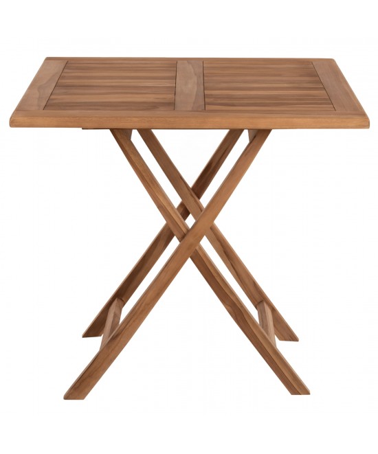 ΤΡΑΠΕΖΙ ΤΕΤΡΑΓΩΝΟ KENDALL ΠΤΥΣΣΟΜΕΝΟ HM9544 TEAK ΣΕ ΦΥΣΙΚΟ ΧΡΩΜΑ 80x80x75Yεκ.