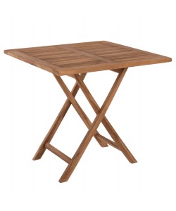 ΤΡΑΠΕΖΙ ΤΕΤΡΑΓΩΝΟ KENDALL ΠΤΥΣΣΟΜΕΝΟ HM9544 TEAK ΣΕ ΦΥΣΙΚΟ ΧΡΩΜΑ 80x80x75Yεκ.