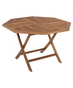 ΤΡΑΠΕΖΙ ΠΟΛΥΓΩΝΟ KENDALL ΠΤΥΣΣΟΜΕΝΟ HM9545 TEAK ΣΕ ΦΥΣΙΚΟ ΧΡΩΜΑ 120x120x75Yεκ.