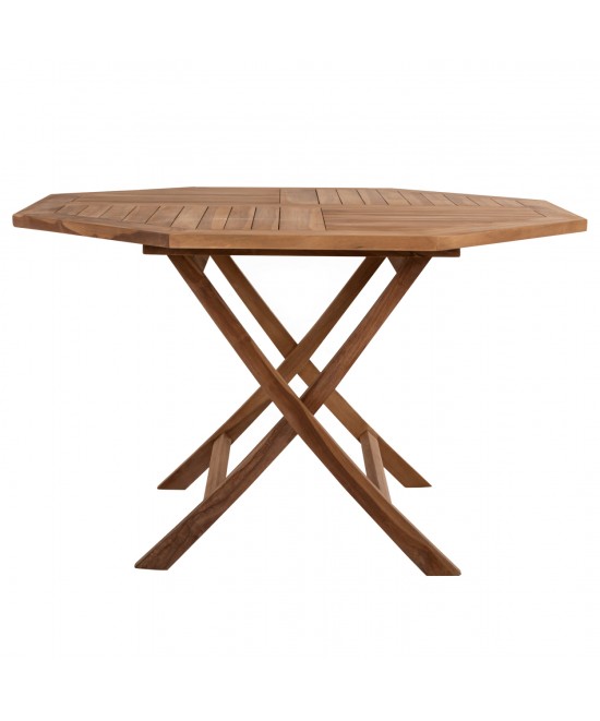 ΤΡΑΠΕΖΙ ΠΟΛΥΓΩΝΟ KENDALL ΠΤΥΣΣΟΜΕΝΟ HM9545 TEAK ΣΕ ΦΥΣΙΚΟ ΧΡΩΜΑ 120x120x75Yεκ.