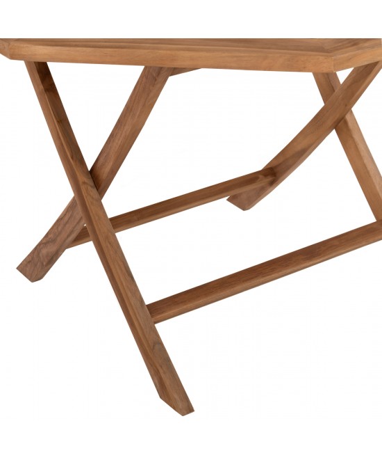 ΤΡΑΠΕΖΙ ΠΟΛΥΓΩΝΟ KENDALL ΠΤΥΣΣΟΜΕΝΟ HM9545 TEAK ΣΕ ΦΥΣΙΚΟ ΧΡΩΜΑ 120x120x75Yεκ.