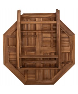 ΤΡΑΠΕΖΙ ΠΟΛΥΓΩΝΟ KENDALL ΠΤΥΣΣΟΜΕΝΟ HM9545 TEAK ΣΕ ΦΥΣΙΚΟ ΧΡΩΜΑ 120x120x75Yεκ.