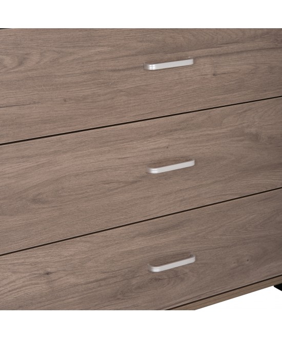 ΣΥΡΤΑΡΙΕΡΑ ΜΕ 4 ΣΥΡΤΑΡΙΑ THORG HM8996.05 ΜΕΛΑΜΙΝΗ ΣΕ ΦΥΣΙΚΟ ΞΥΛΟΥ 80x40x83Υεκ.