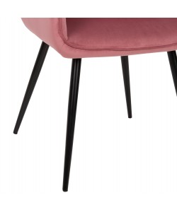 ΠΟΛΥΘΡΟΝΑ LATRELL HM8582.04 ΜΑΥΡΟ ΒΕΛΟΥΔΟ & ΜΑΥΡΑ ΜΕΤΑΛΛΙΚΑ ΠΟΔΙΑ 54x57x84Yεκ.