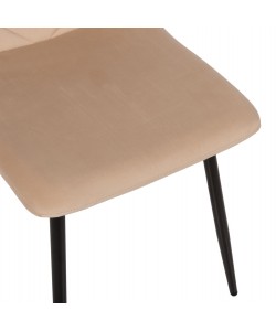 ΚΑΡΕΚΛΑ LATRELL HM8587.05 ΒΕΛΟΥΔΟ ΕΚΡΟΥ ΜΕ ΜΑΥΡΑ ΜΕΤΑΛΛΙΚΑ ΠΟΔΙΑ 43x54x88Υεκ.