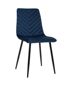 ΚΑΡΕΚΛΑ LATRELL HM8587.08 ΒΕΛΟΥΔΟ ΜΠΛΕ ΜΕ ΜΑΥΡΑ ΜΕΤΑΛΛΙΚΑ ΠΟΔΙΑ 43x54x88Υεκ.