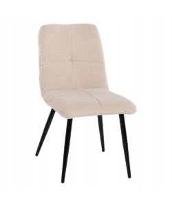 ΚΑΡΕΚΛΑ SHELLY HM8590.02 ΛΕΥΚΟ TEDDY ΥΦΑΣΜΑ ME ΜΕΤΑΛΛΙΚΑ ΜΑΥΡΑ ΠΟΔΙΑ 48x64x87Yεκ.