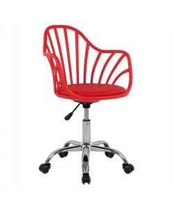 ΚΑΡΕΚΛΑ ΓΡΑΦΕΙΟΥ BECKY HM8457.04 ΣΕ ΚΟΚΚΙΝΟ ΧΡΩΜΑ 57Χ57Χ96 ΕΚ