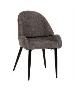 ΚΑΡΕΚΛΑ SARKY HM8585.01 ΥΦΑΣΜΑ ΜΠΟΥΚΛΕ ΓΚΡΙ ΜΕ ΜΕΤΑΛΛΙΚΑ ΠΟΔΙΑ 55x62x89Yεκ.