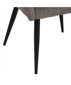 ΚΑΡΕΚΛΑ SARKY HM8585.01 ΥΦΑΣΜΑ ΜΠΟΥΚΛΕ ΓΚΡΙ ΜΕ ΜΕΤΑΛΛΙΚΑ ΠΟΔΙΑ 55x62x89Yεκ.