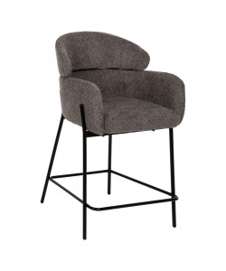 ΣΚΑΜΠΟ ΜΕΣ. ΥΨΟΥΣ WOLF HM8584.01 ΓΚΡΙ ΥΦΑΣΜΑ ΜΠΟΥΚΛΕ-ΜΕΤΑΛΛΙΚΑ ΠΟΔΙΑ 56x57x98Yεκ.