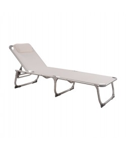 ΞΑΠΛΩΣΤΡΑ ΠΑΡΑΛΙΑΣ ALMIRA HM5054.03 ΒΑΡΕΩΣ ΤΥΠΟΥ ΛΕΥΚΗ ΑΛΟΥΜΙΝΙΟΥ 188x58x31-81 cm.