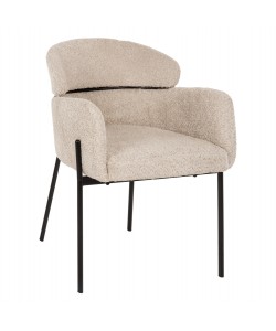 ΠΟΛΥΘΡΟΝΑ WOLF HM8583.02 ΕΚΡΟΥ ΥΦΑΣΜΑ ΜΠΟΥΚΛΕ ΜΕ ΜΕΤΑΛΛΙΚΑ ΠΟΔΙΑ 56x62x80Yεκ.