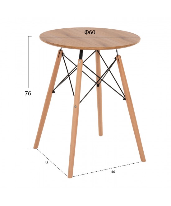 ΤΡΑΠΕΖΙ ΣΤΡΟΓΓΥΛΟ MINIMAL HM0060.04 ΦΥΣΙΚΟ ΧΡΩΜΑ MDF-ΠΟΔΙΑ ΟΞΙΑΣ ΣΕ ΦΥΣΙΚΟ ΧΡΩΜΑ Φ60Χ76Υεκ. ΤΡΑΠΕΖΙ ΣΤΡΟΓΓΥΛΟ MINIMAL HM0060.04 ΦΥΣΙΚΟ ΧΡΩΜΑ MDF-ΠΟΔΙΑ ΟΞΙΑΣ ΣΕ ΦΥΣΙΚΟ ΧΡΩΜΑ Φ60Χ76Υεκ.