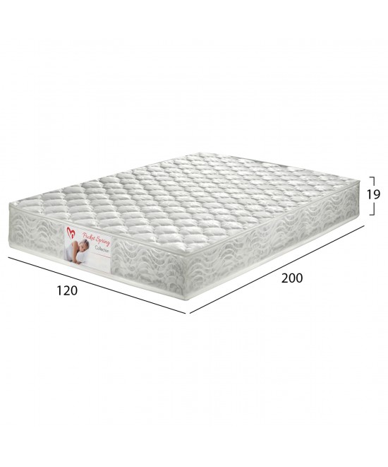 ΣΤΡΩΜΑ POCKET SPRING 120x200 ΔΙΠΛΗΣ ΟΨΗΣ HM309.08 HOMEMARKT