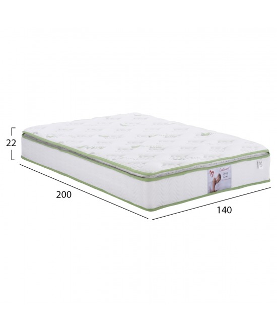 ΣΤΡΩΜΑ CONTINUOUS SPRING ΜΕ ΑΝΩΣΤΡΩΜΑ ALOE VERA 140X200 HM372.13 ΜΟΝΗΣ ΟΨΗΣ ΣΤΡΩΜΑ CONTINUOUS SPRING ΜΕ ΑΝΩΣΤΡΩΜΑ ALOE VERA 140X200 HM372.13 ΜΟΝΗΣ ΟΨΗΣ